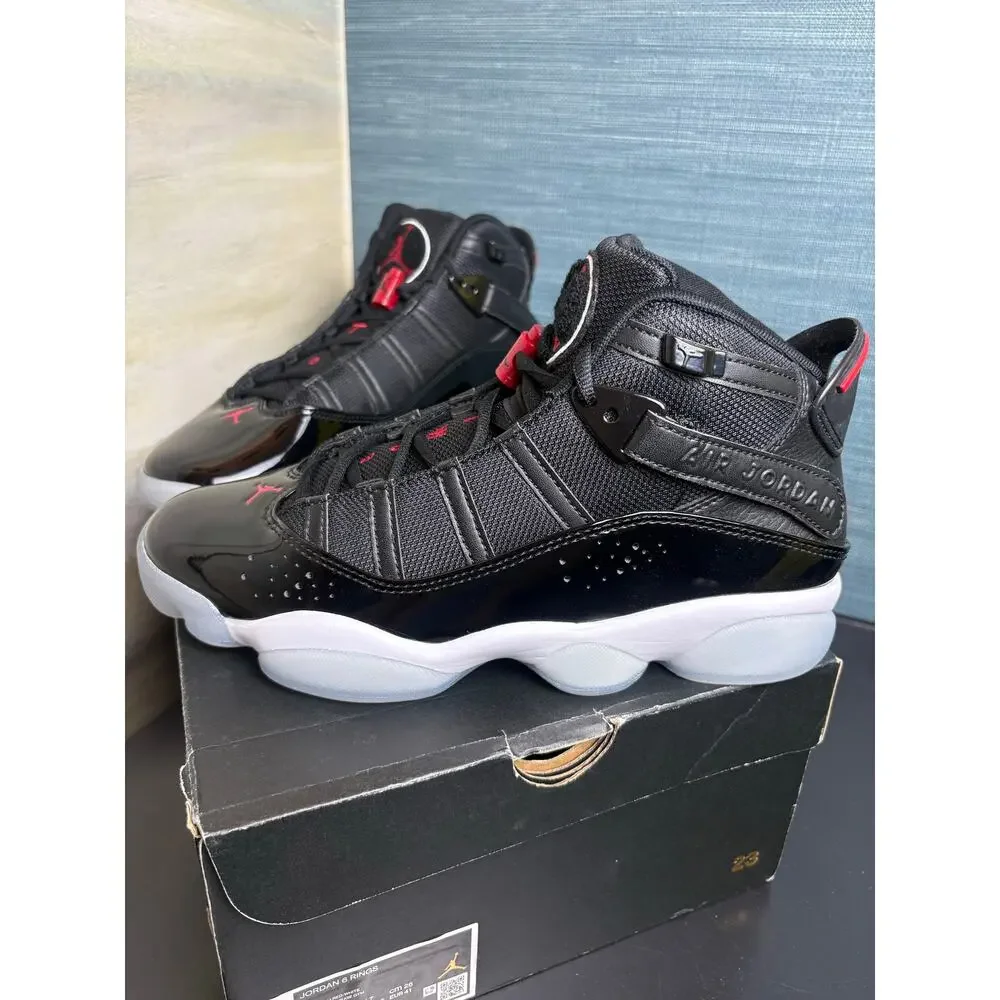 New w/ Box - SZ 8m - Jordan 6 Rings Sneakers - Blk/Gym Red